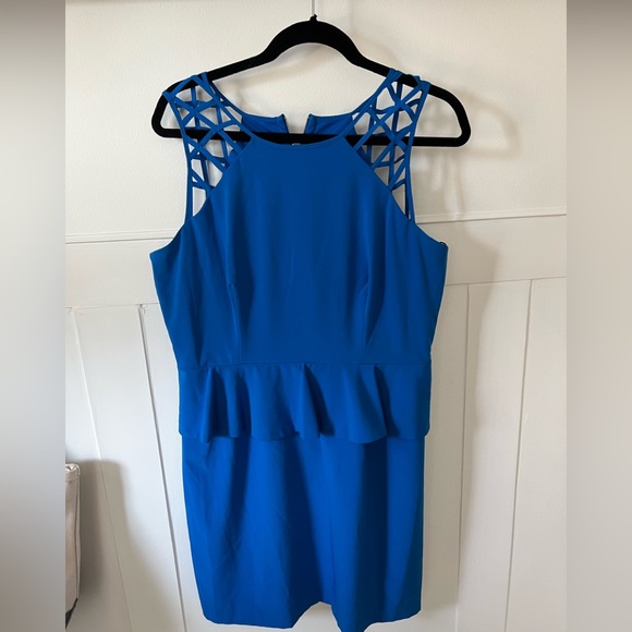 Bisou Bisou Dress Blue Short 14 - Picture 2 of 5